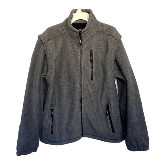 PolarexExtreem Medium jacket men graysleeves zip out vest